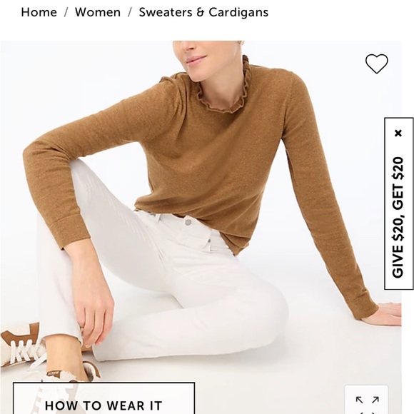 J Crew Ruffleneck sweater - Picture 3 of 4